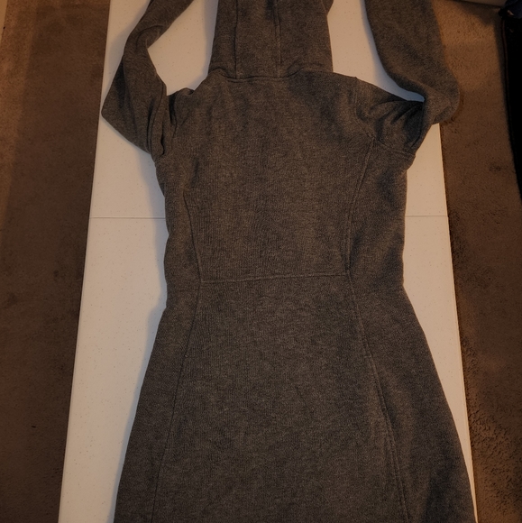 Kuhl Long Sweater Fleece Jacket Womens  Heathered Gray Hooded SZ XS - Picture 5 of 10